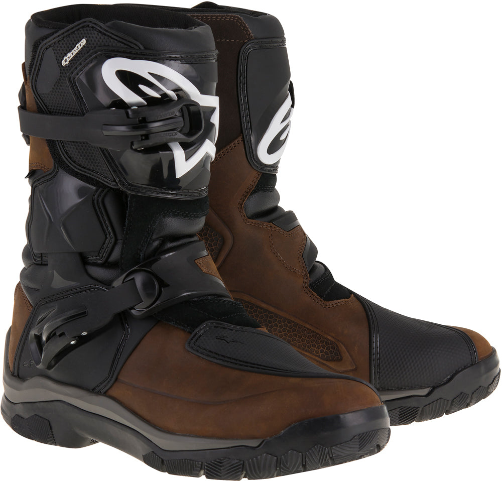 Alpinestars Belize Drystar Waterproof Offroad Boots Size 12 in Brown Oiled Leather