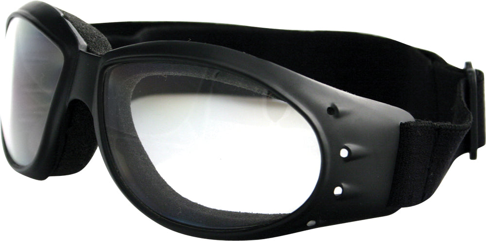 Bobster Cruiser Sunglasses Black with Clear Lenses – Impact-Resistant Eye Protection for Active Outdoor Sports