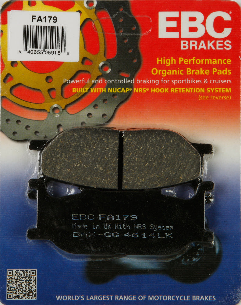 EBC FA179 Brake Pads for Yamaha SR400 and XVS Series