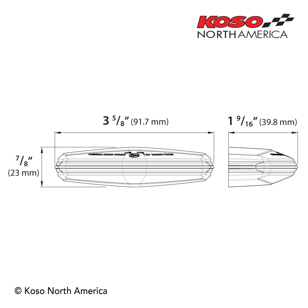 KOSO GT 06 LED Brake and Taillight with Red Lens for Street Vehicles