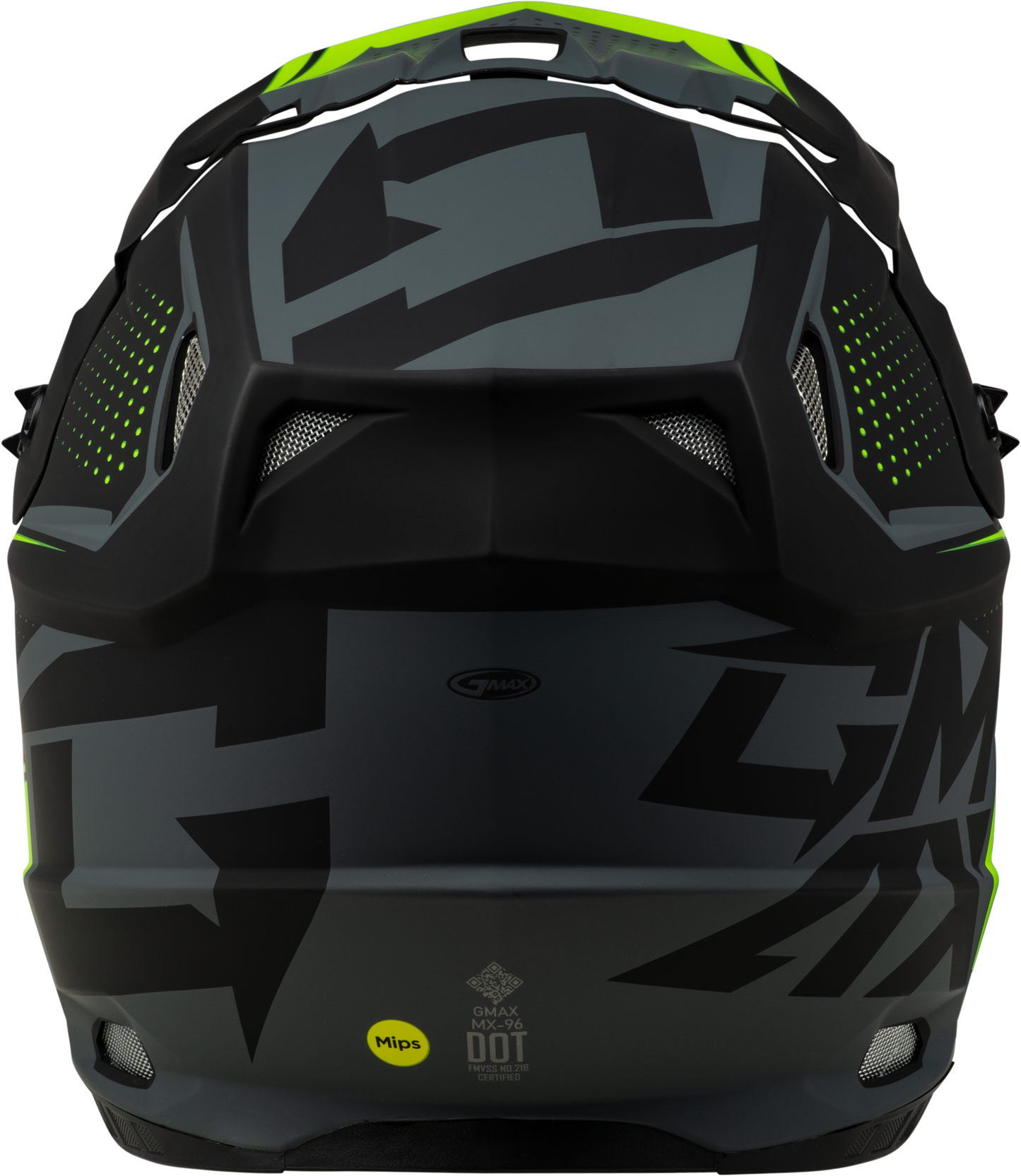 GMAX MX-96 Offroad Helmet Matte Grey/Hi-Vis X-Small with MIPS Safety System