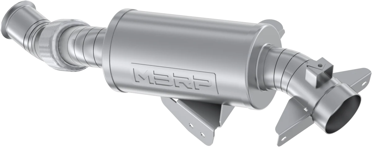 MBRP Part AT-9223PT Single Slip-On Turbo Back Exhaust System with 3-Inch Performance Muffler and Catalytic Converter for ATV/UTV