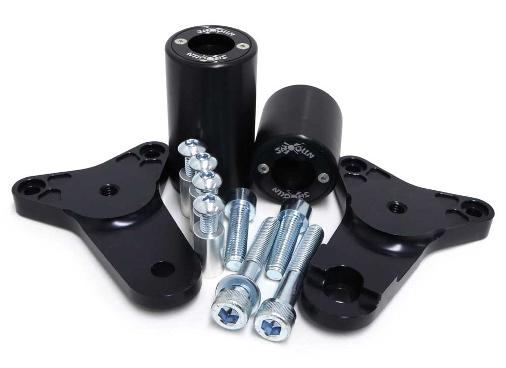Shogun PA2 Frame Sliders for Suzuki GSX-R600 and GSX-R750 — Durable Body Guards with One-Year Free Replacement Promotion