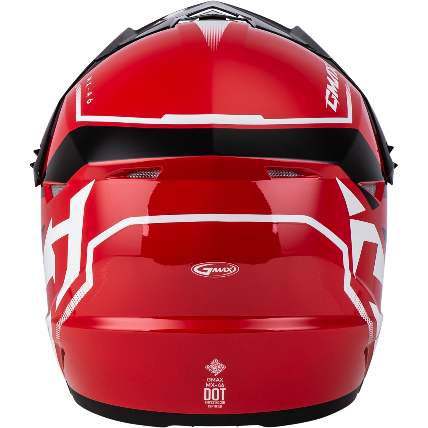 GMAX MX-46 Off-Road Helmet Small in Red/Black/White with Ventilation and Removable Interior