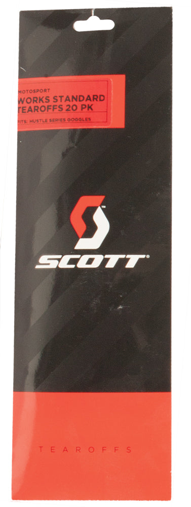 Scott Hustle Goggle Works Standard Tearoffs 20-Pack for Offroad Eyewear
