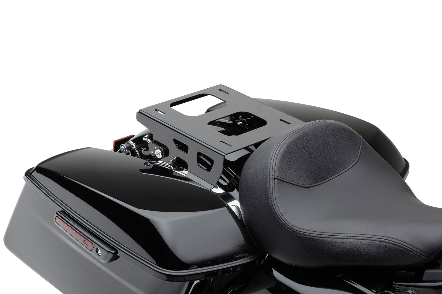 Cobra Detach Solo Tour Pack Mount for V-Twin Motorcycles - Black, Part Number 602-2704B