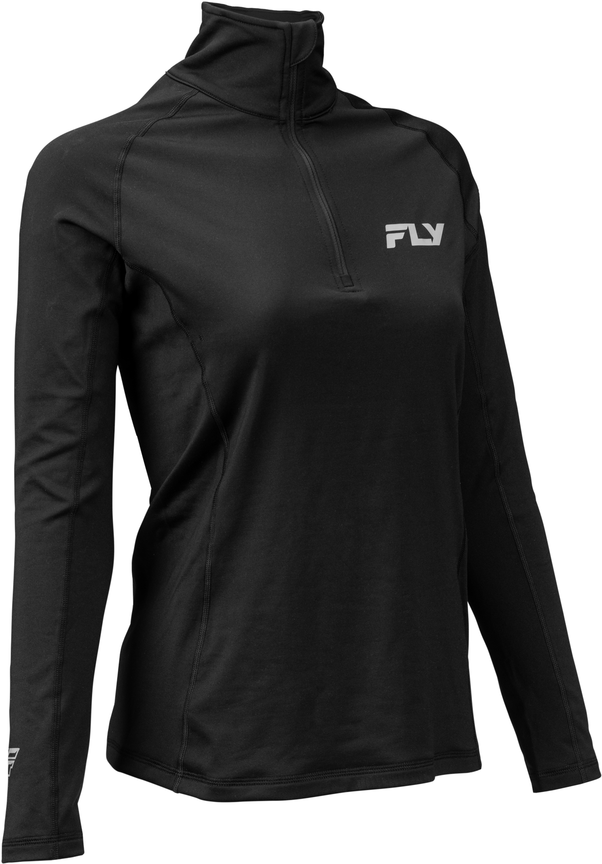 Fly Racing Women's Heavyweight Base Layer 3/4 Zip in Black, 2X-Large