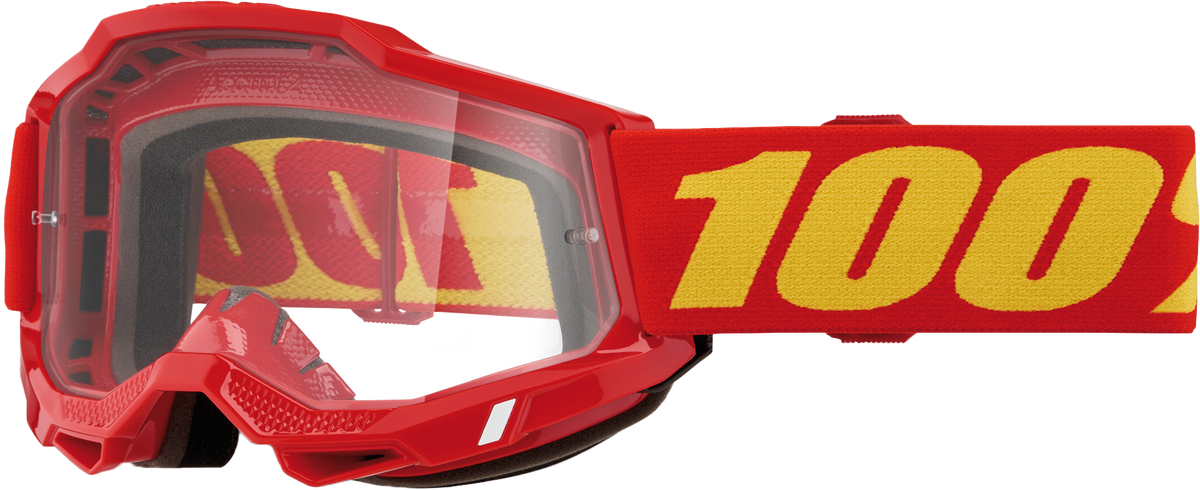 100-Percent Accuri 2 Goggle Red with Clear Lens for Offroad Performance