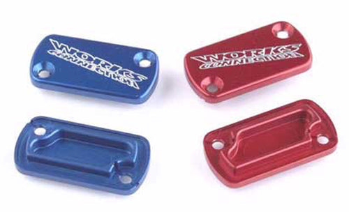 WORKS Billet Front Brake Cover for Yamaha YZ250F and Offroad Models in Blue