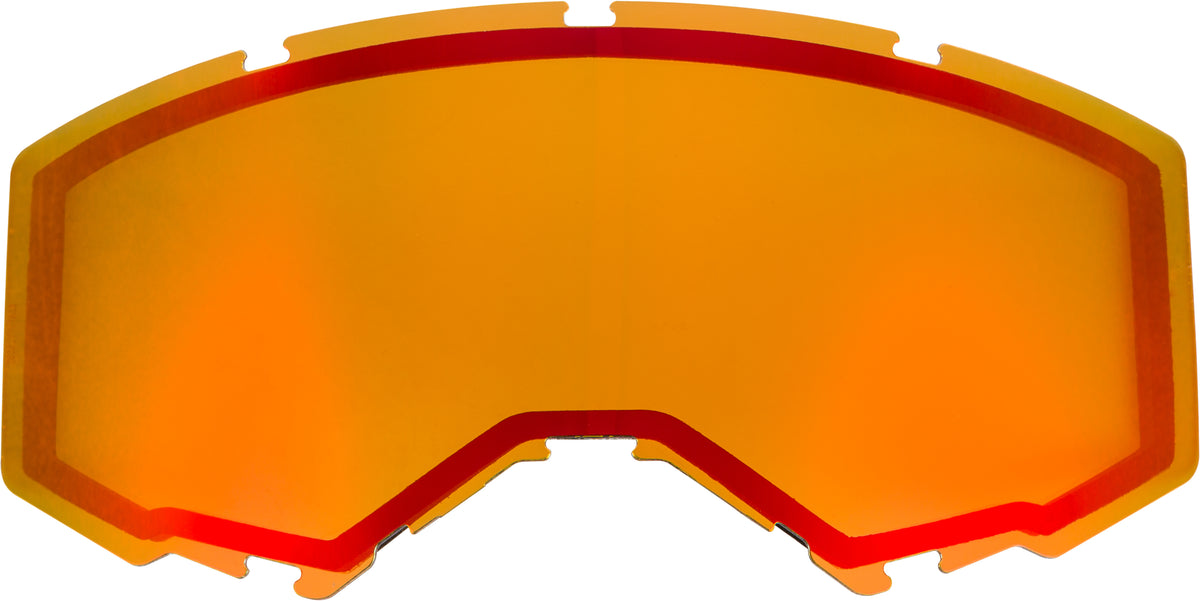 Fly Racing Dual Lens Without Vents for Snowboarding - Red Mirror and Amber Tint