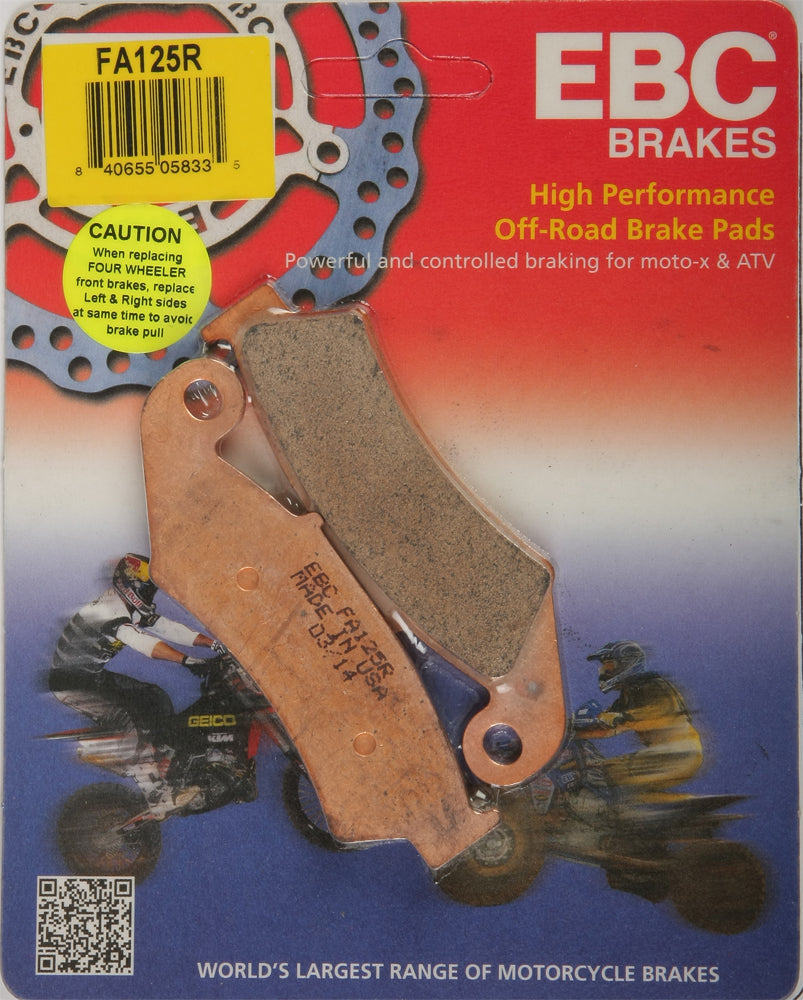 EBC FA125R Brake Pads for Honda CR500R and XR600R Offroad Motorcycles