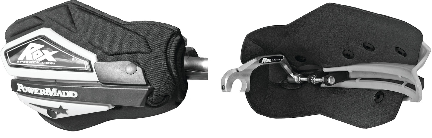 ROX Handguard Flare for Snow Sleds - Enhanced Wind Protection with Durable Foam and Mounting Hardware