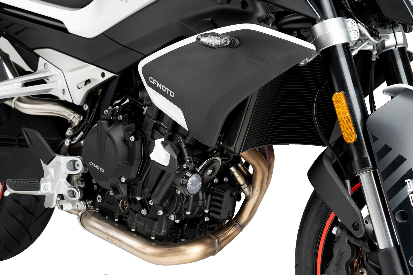 PUIG Frame Sliders R19 for CFMoto - Black Body Guards for Street Bikes