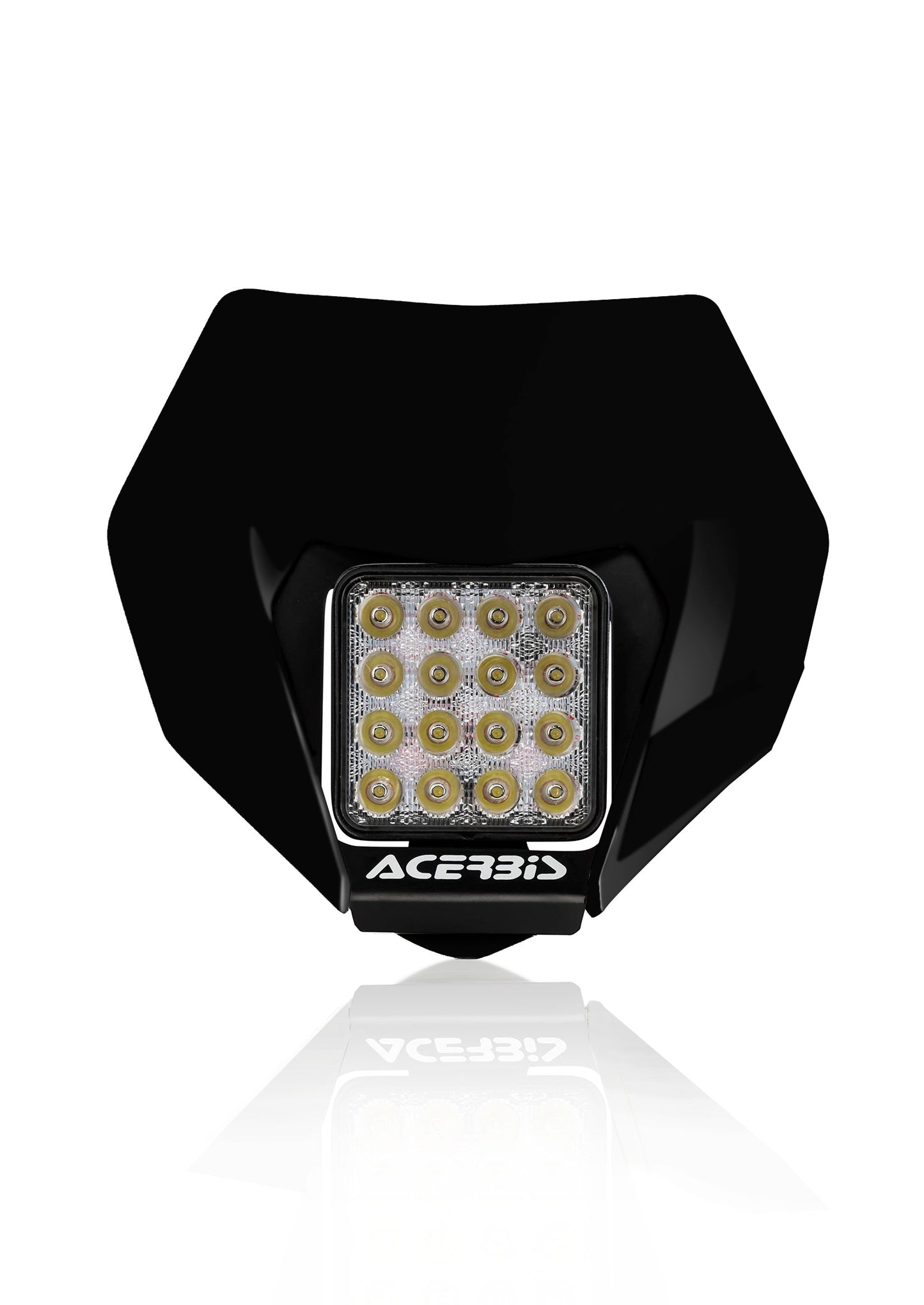 ACERBIS VSL Universal Headlight for Offroad Bikes – Black, 16 LED, 48W, 4320 Lumens