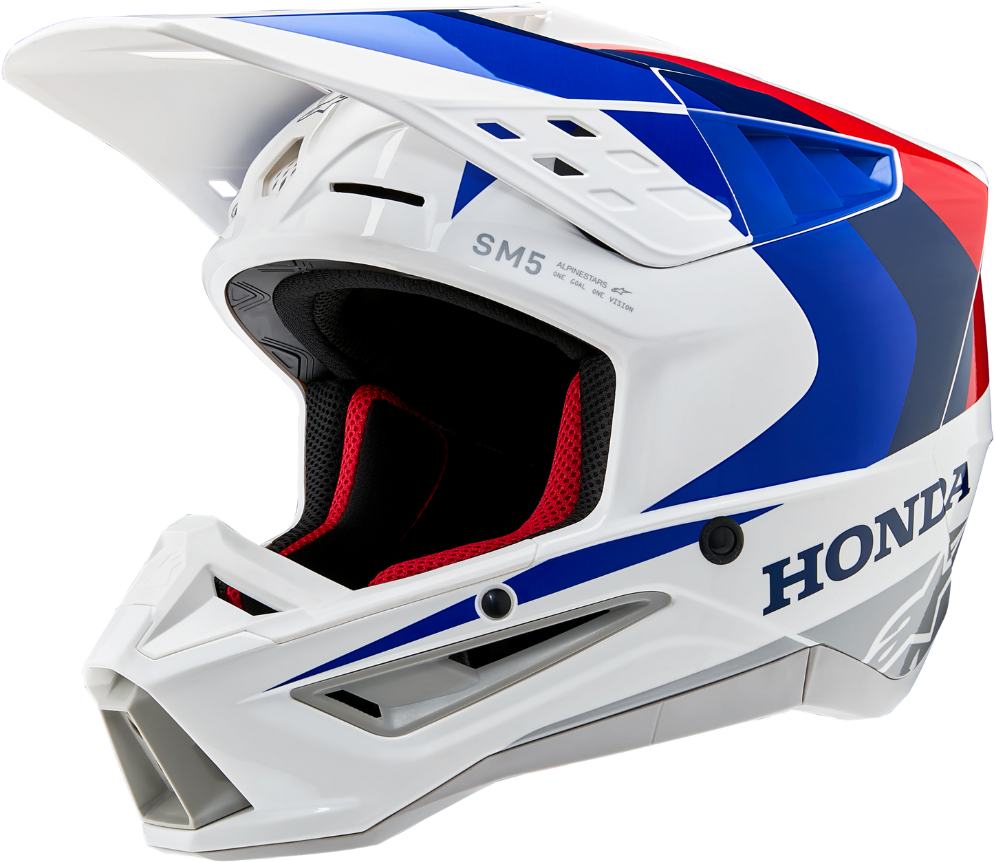Alpinestars Honda S M5 Off-Road Helmet White/Blue/Red Glossy X-Large