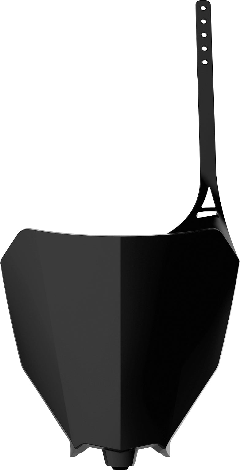 POLISPORT Front Number Plate for Honda CRF Models - Black, Durable Polypropylene