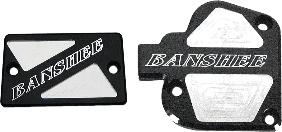 MODQUAD Throttle & Brake Cover Set Black Logo for Yamaha YFZ350 Banshee