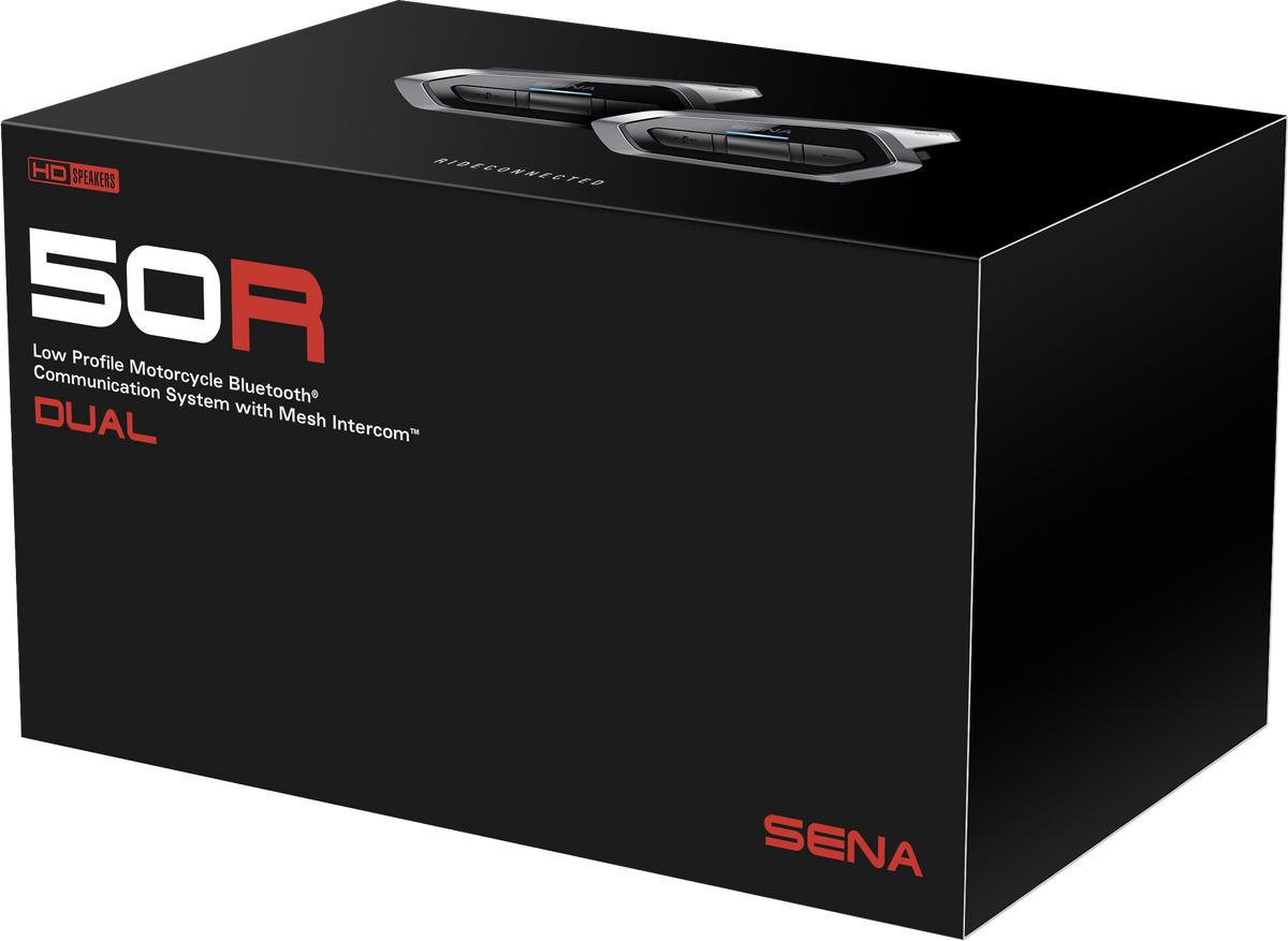 SENA 50R HD Bluetooth Communication System with Mesh Intercom – Dual Pack