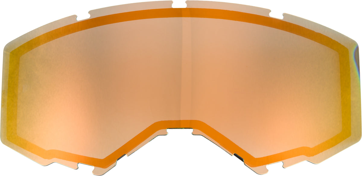 Fly Racing FLB-015 Dual Lens Without Vents for Snow Sports with Orange Mirror Lens