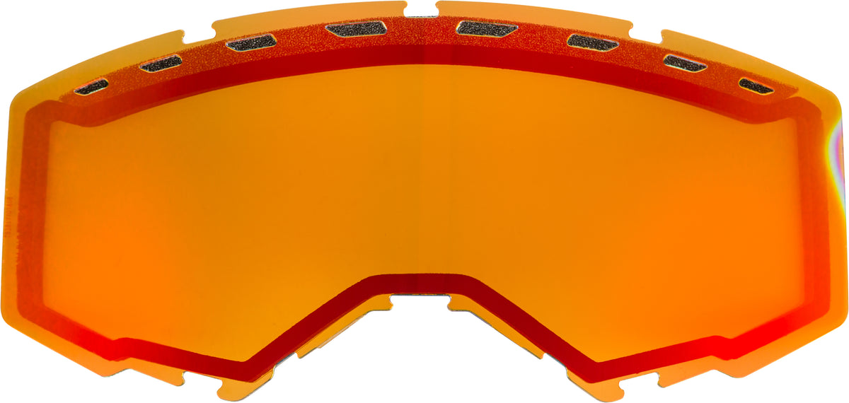 Fly Racing FLB-032 Dual Lens with Vents for Snow Goggles – Red Mirror