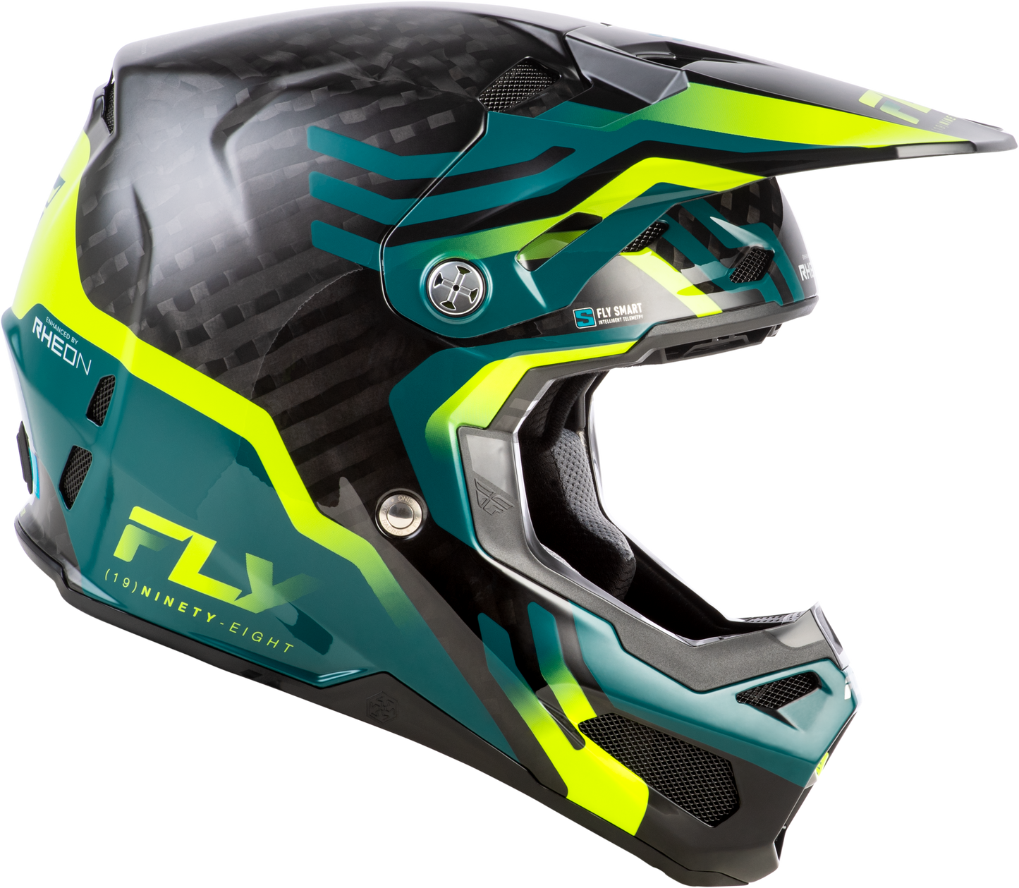 Fly Racing Formula S Carbon Byte Helmet Medium - Offroad Motorcycle Helmet with Crash Detection and Bluetooth Connectivity