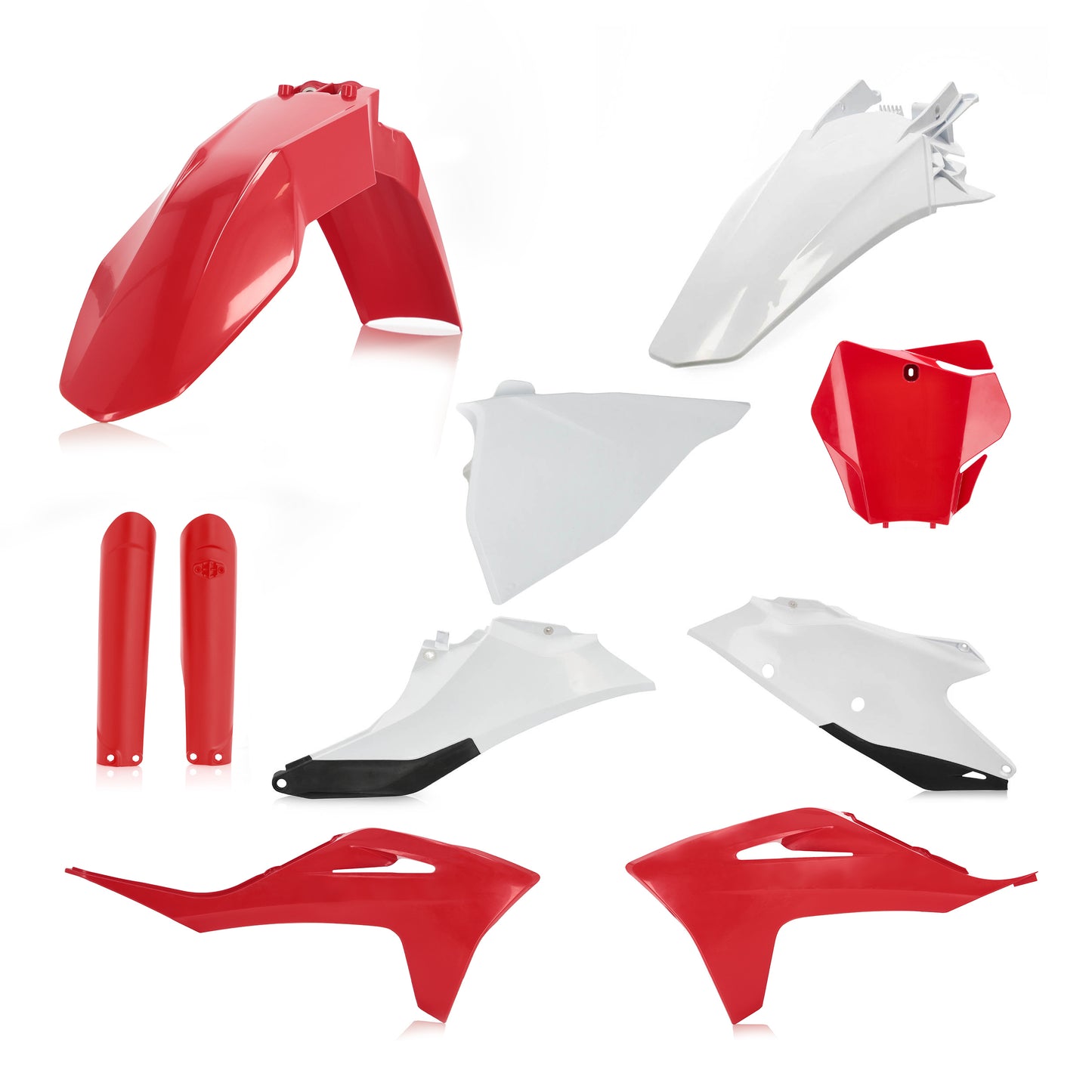 Acerbis Full Plastic Kit for Gas/Gas and KTM Offroad Models - Red/White