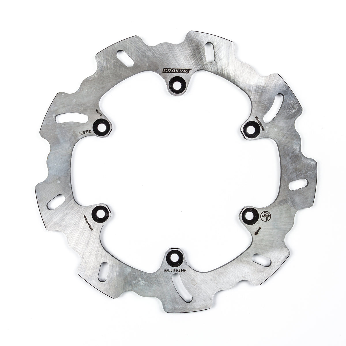 BRAKING SZ01RID Rear Wave/Contour Brake Rotor for Suzuki DR-Z400S (2000-2009)