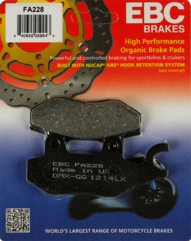 EBC FA228 Brake Pads for Honda CMX250 Rebel 250 (1996-2006) - Offroad Performance