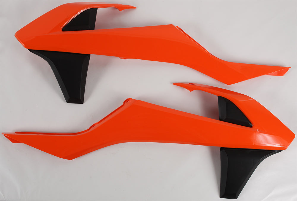 ACERBIS Radiator Shrouds for KTM 350 SX-F, 250 SX-F, 450 SX-F, 125 SX, 150 SX – Orange/Black Offroad Body Parts