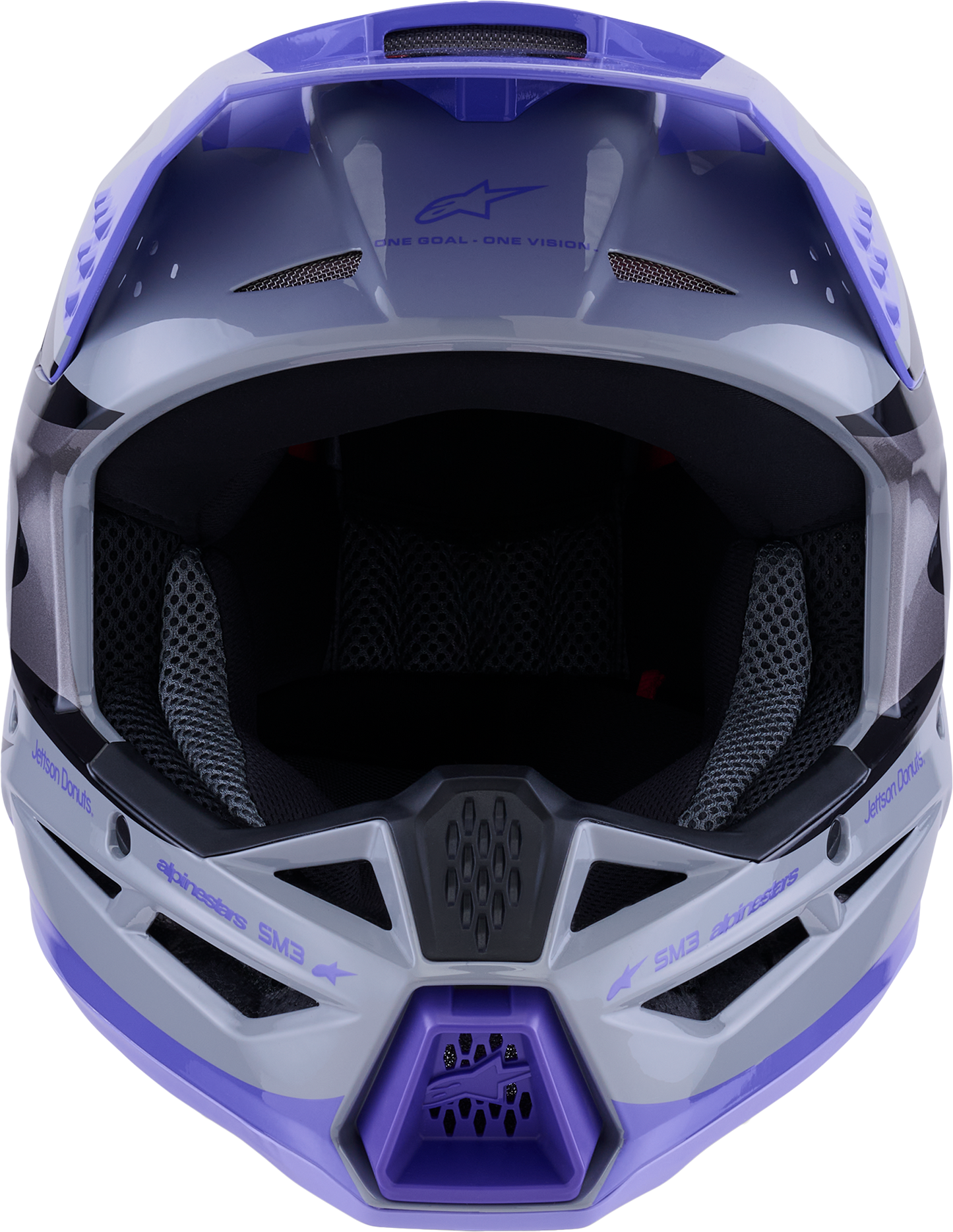 Alpinestars Jettson SM3 Off-Road Helmet 2X-Large in Grey, Purple & Black Gloss Finish