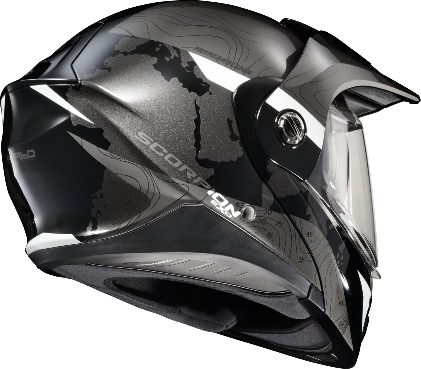 ScorpionEXO Exo-AT960 Modular Helmet Black and White, Small