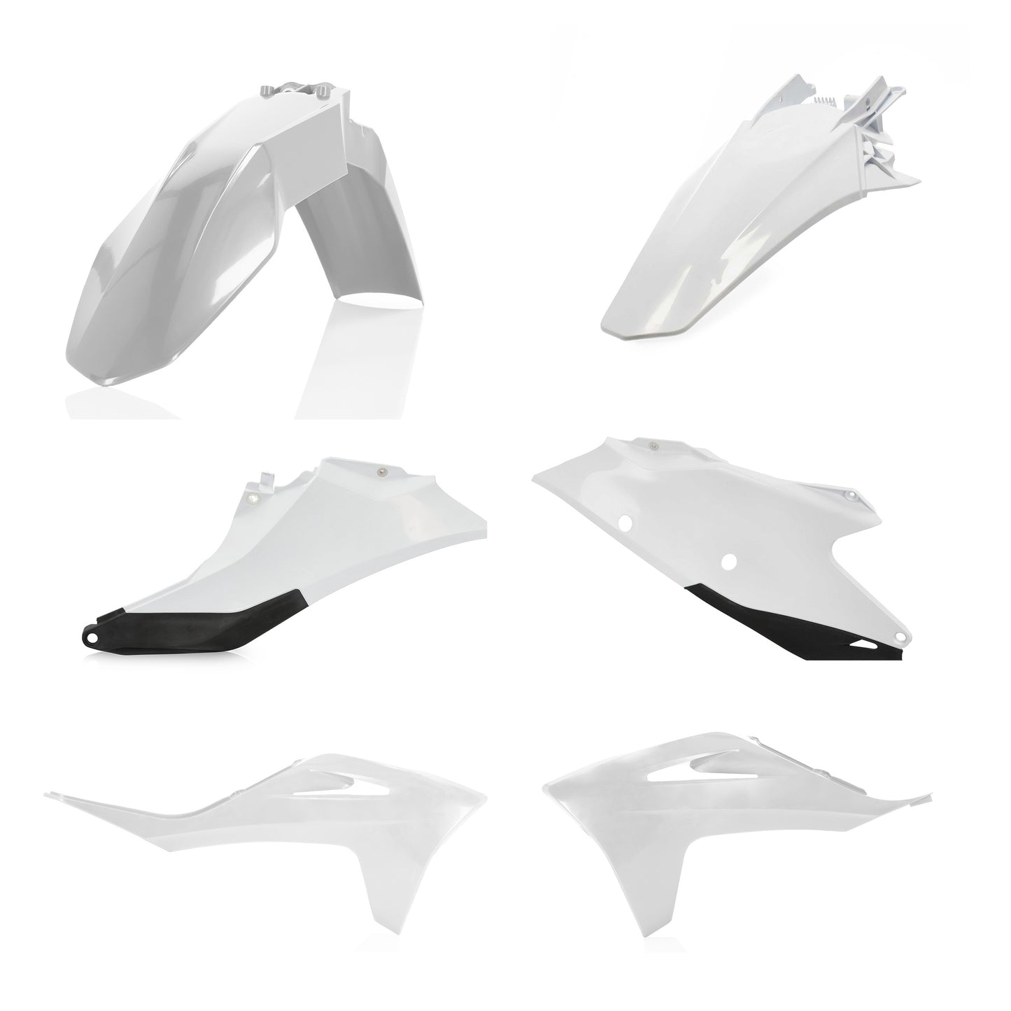 ACERBIS Plastic Kit for Gas/Gas and KTM Offroad Models in White/Black