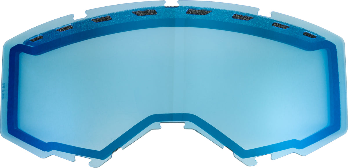 Fly Racing FLB-024 Dual Lens with Vents for Snow Goggles - Sky Blue Mirror/Blue Lens