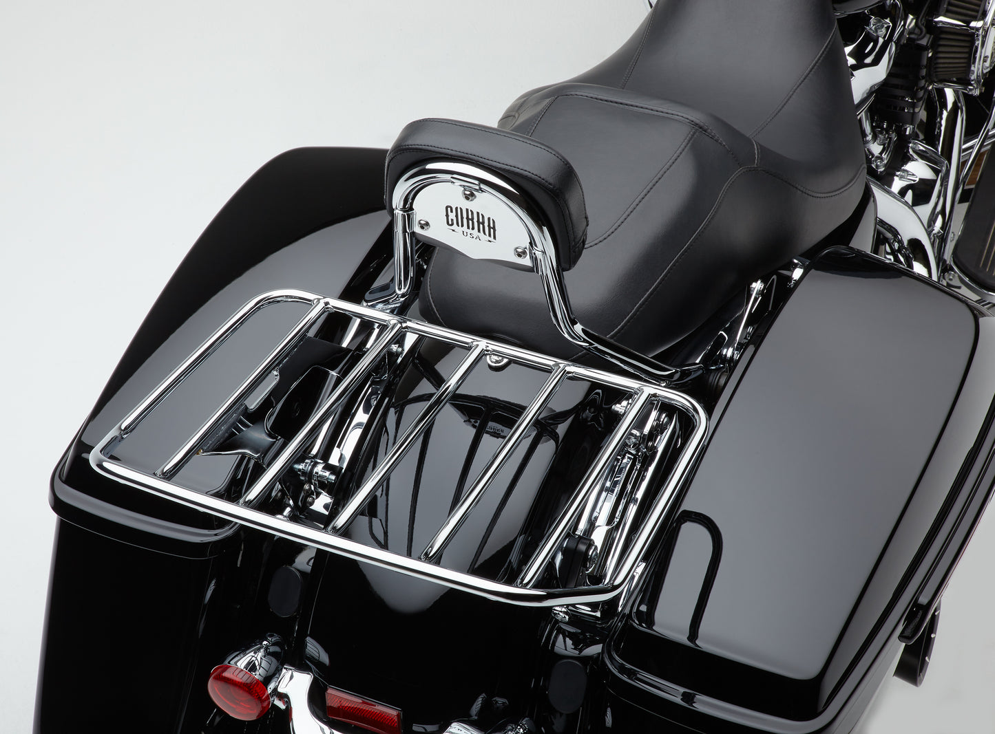 Cobra Detachable Backrest Short for FLH/Flt 09-25 with Chrome Finish – Model 602-2200