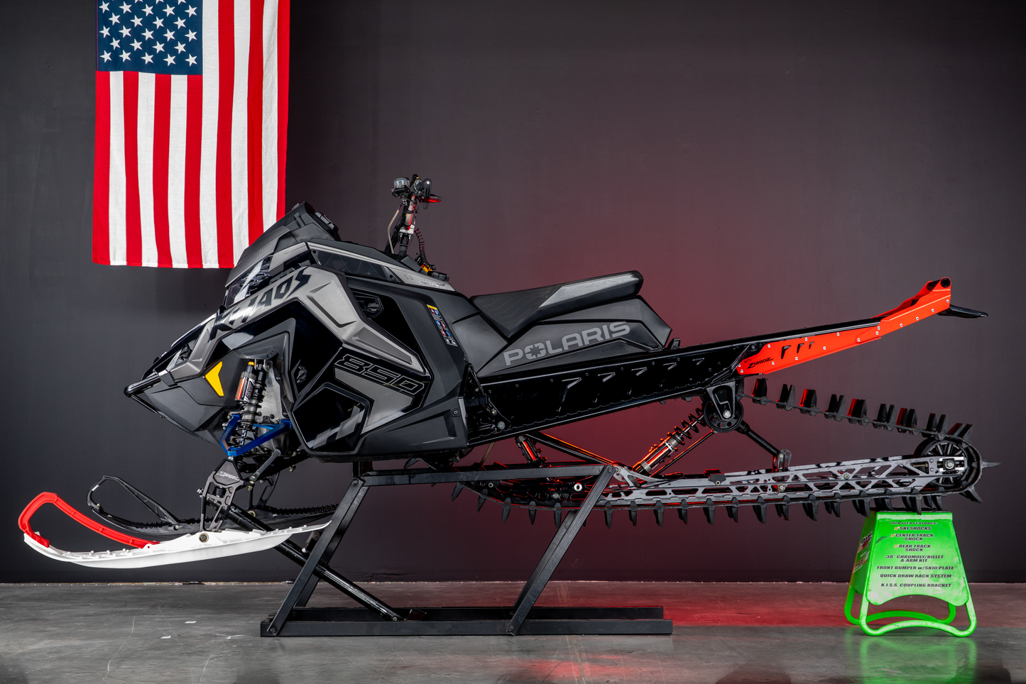 ZBROZ Rear Bumper for Polaris 850 & 900 Pro-RMK Matryx Models - Red, Part #K40-0621560-02