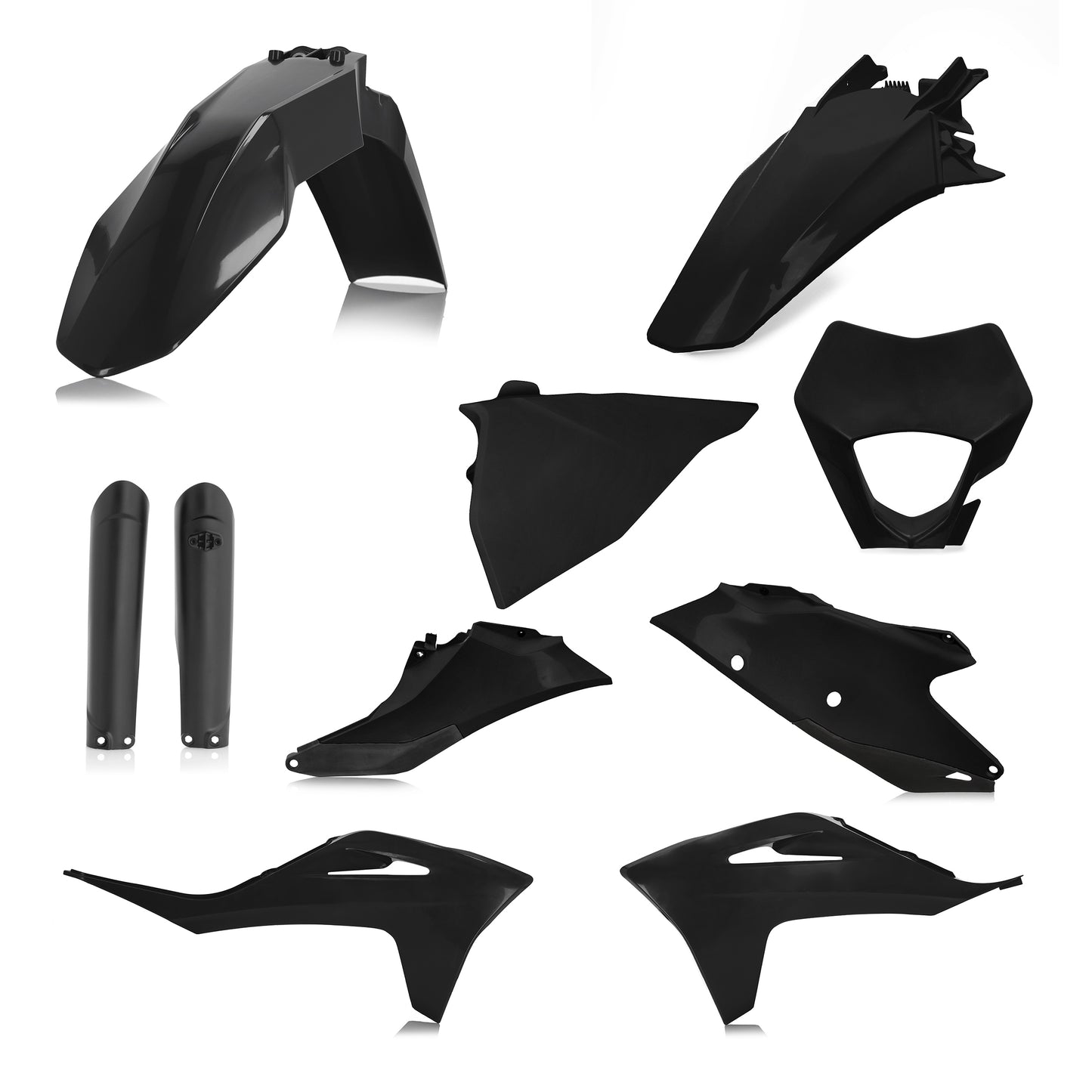 ACERBIS Full Plastic Kit Gas Black for Gas-Gas EC Models (Part #2872810001)