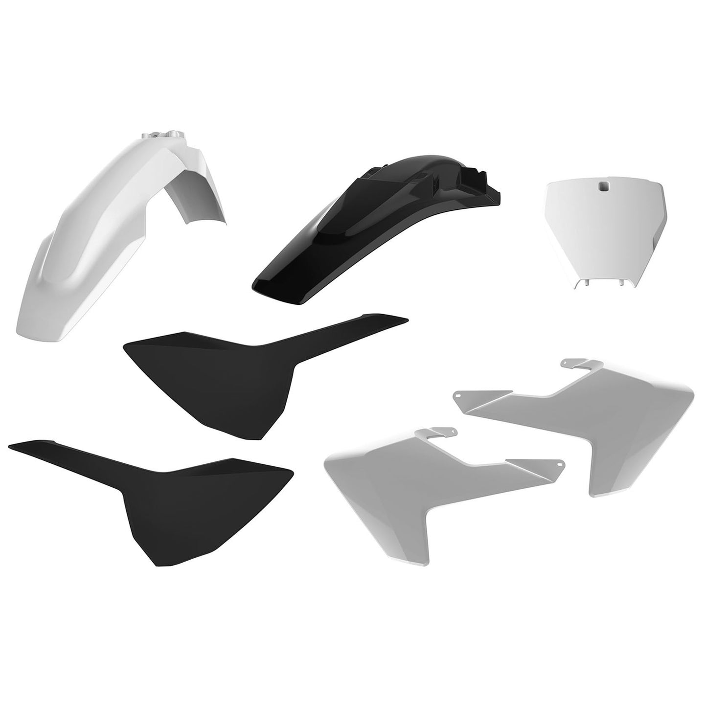 Polisport Plastic Body Kit for Husqvarna Off-Road Models – White/Black, Part 90828