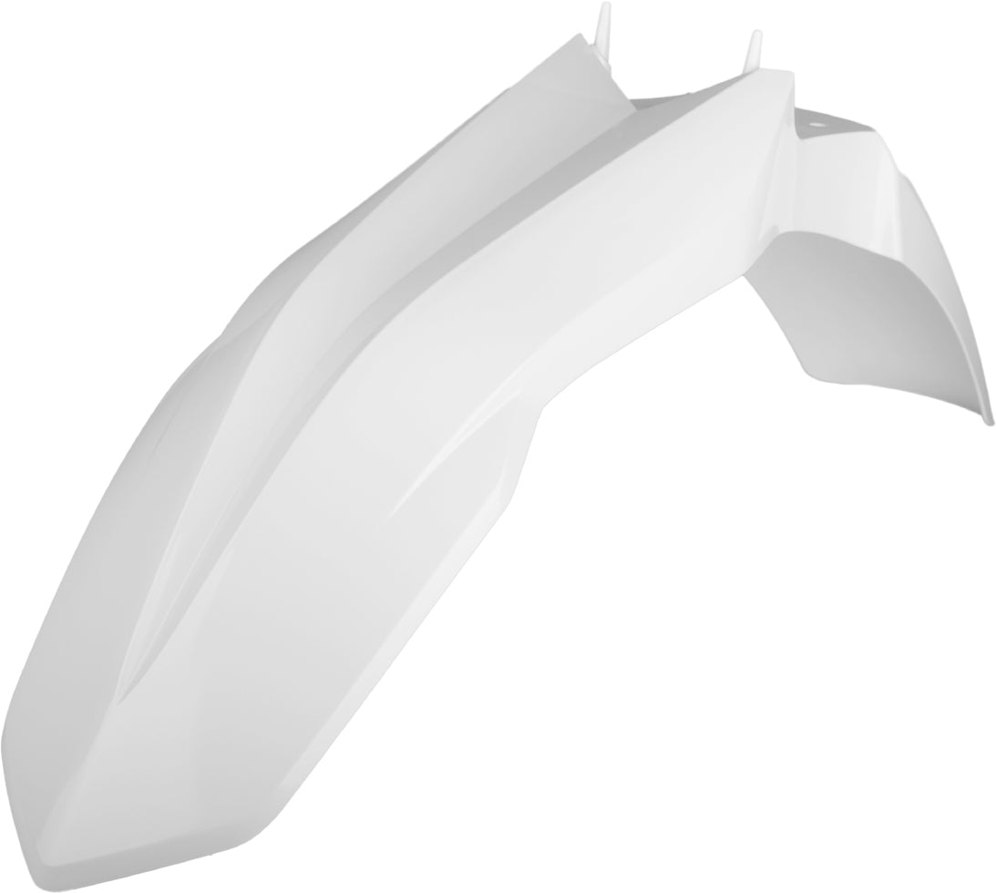 POLISPORT Gas Gas Front Fender White – Durable Gloss Polypropylene Offroad Body Part