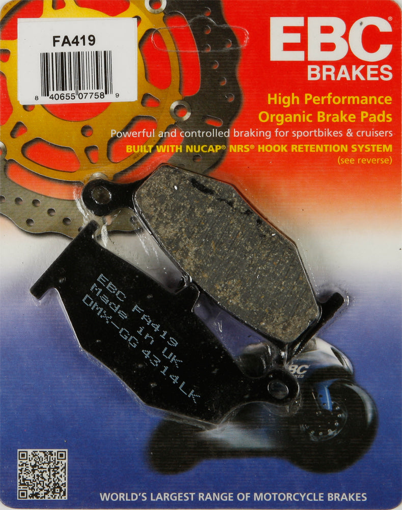EBC FA419 Brake Pads for Suzuki GSX-R and V-Strom Models