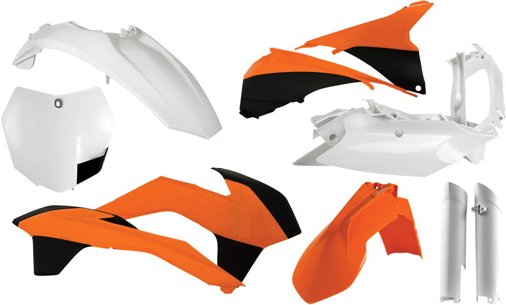 ACERBIS Full Plastic Kit for KTM 350 XC-F, 150 XC, 350 SX-F, 250 SX and 250 SX-F (Orange/Black)