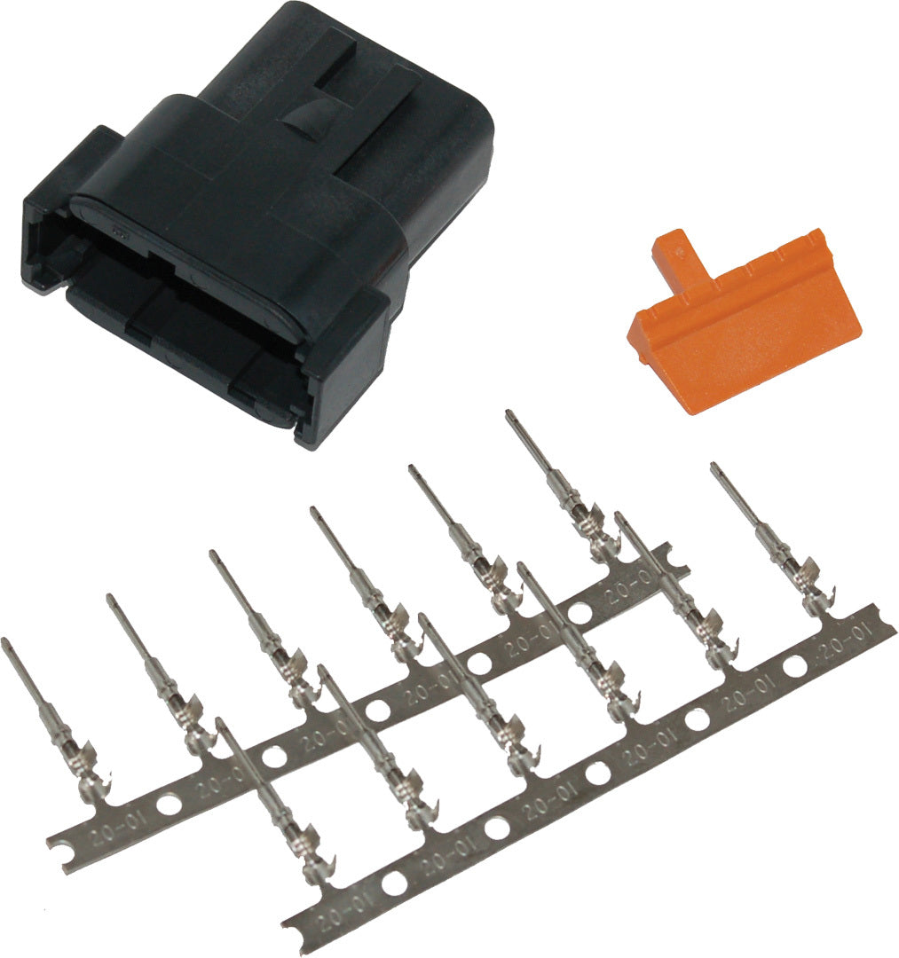 NAMZ CUSTOM CYCLE Deutsch DTM Series 12-Pin Black Electrical Connector (Part Number MDR-12B)
