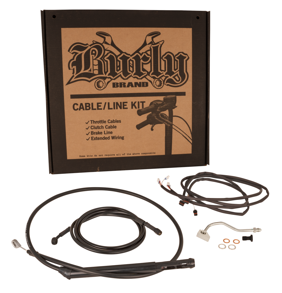 Burly Brand Control Cable Kit for Harley Davidson Touring Models 15-inch Black - Part B30-1315