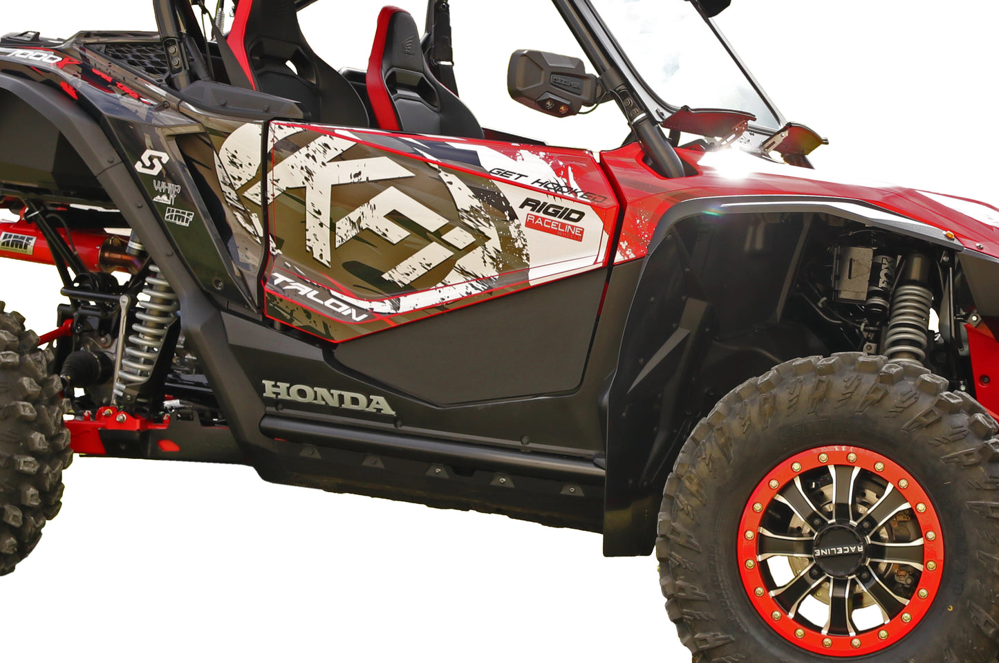 KFI Lower Door Panel Kit for Honda Talon 1000 Series – Durable Aluminum Body with Black Powder Coating
