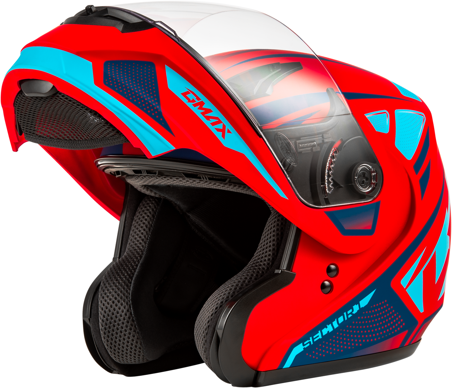 GMAX MD-04 Sector Modular Helmet in Red/Blue, X-Small