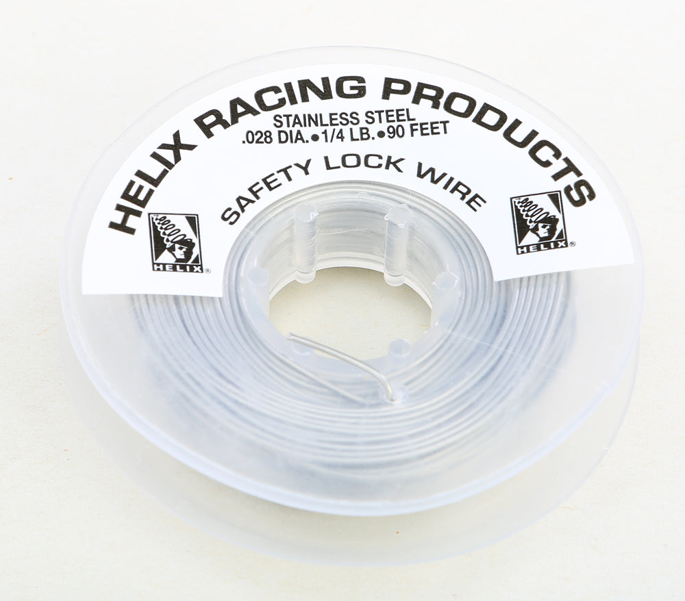 HELIX Safety Lock Wire 1/4 lb Spool, 0.028 inch Diameter - Durable Stainless Steel Fastener Tool