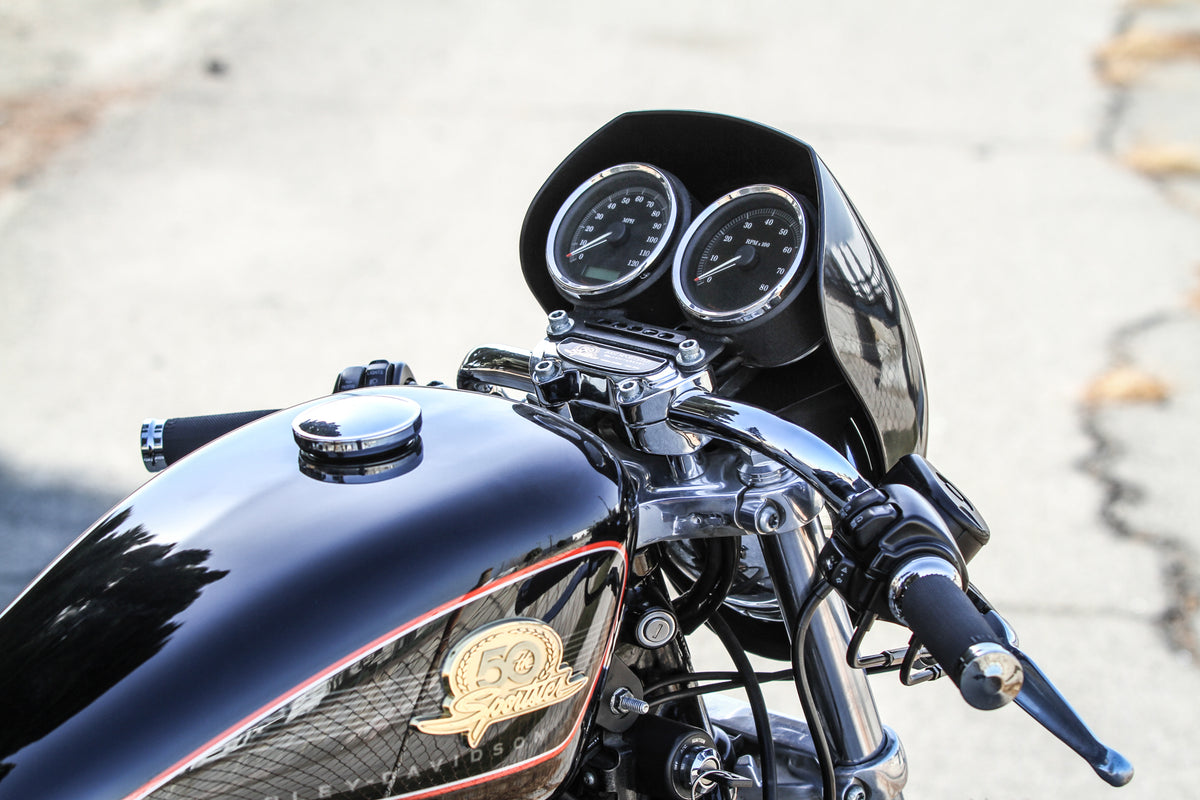 BurlY Brand Clubman Bar 1 Inch Chrome for Harley Davidson Sportster and More