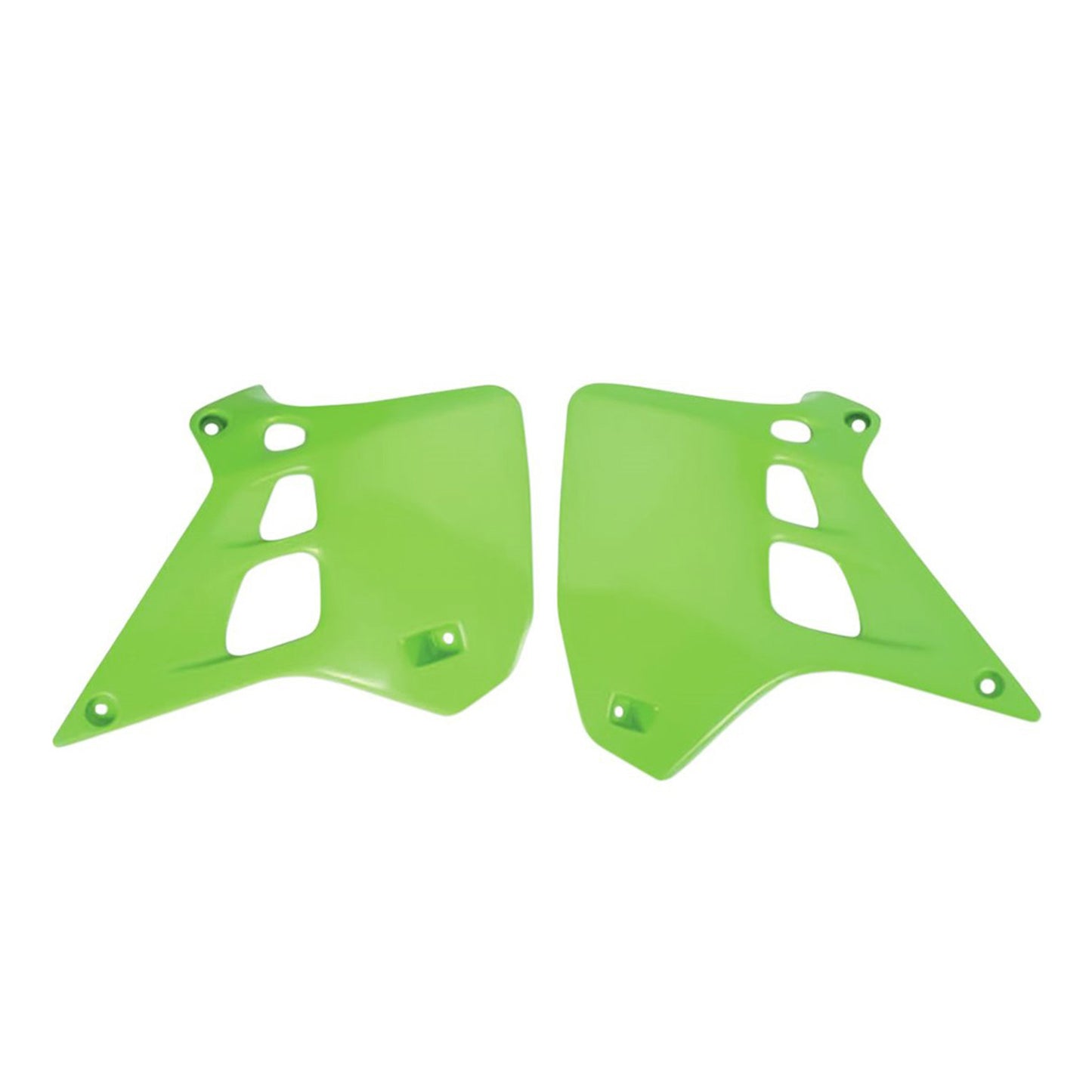 Polisport Kawasaki KX125 Radiator Scoops Green - Offroad Replacement Body Part