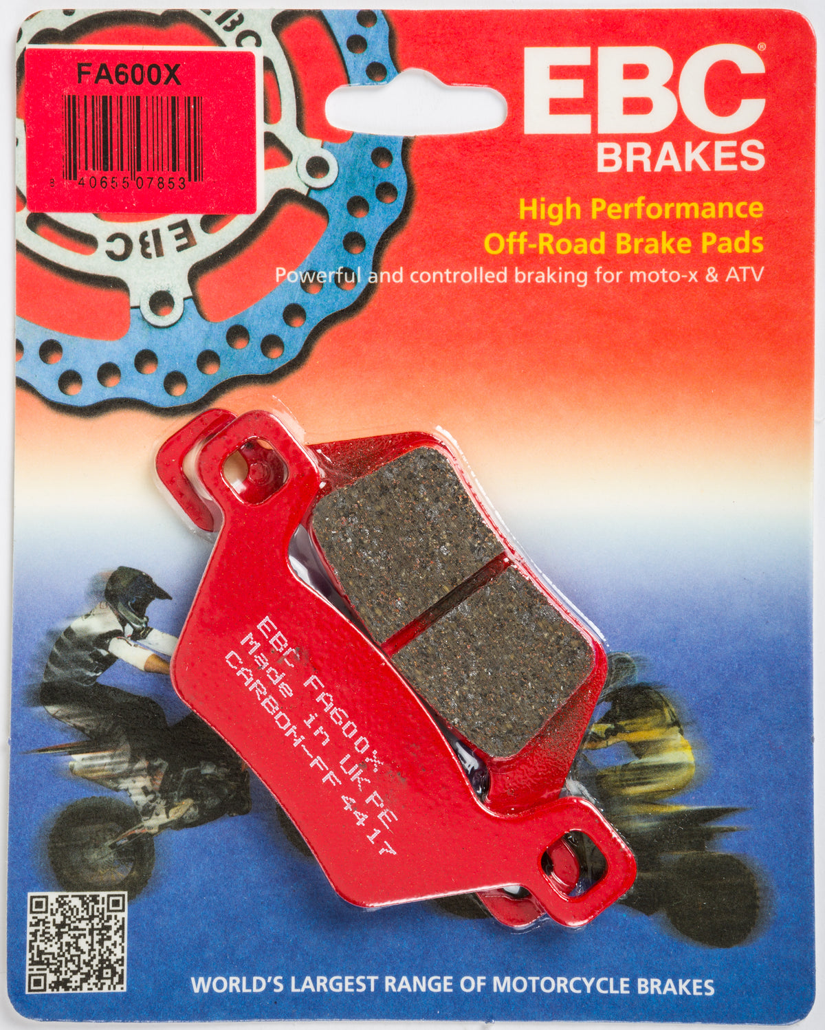 EBC Fa600X Carbon X Series Brake Pads for ATV/UTV - Fits Kymco MXU Models