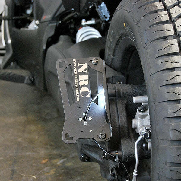 NEW RAGE CYCLES Ryker Side Mount License Plate Frame with Dual Orientation for Can-Am Ryker 2019-2023