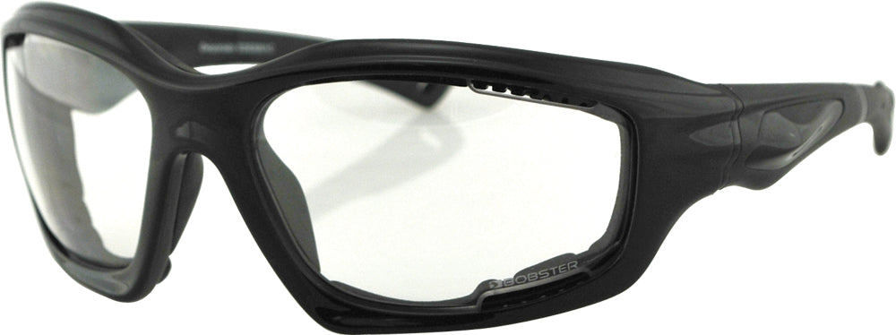 Bobster Desperado Sunglasses with Clear Lens - Black, Large Frame